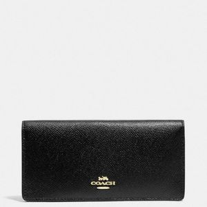 COACH Style F88025 Bifold Checkbook Cover Wallet